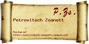 Petrovitsch Zsanett névjegykártya